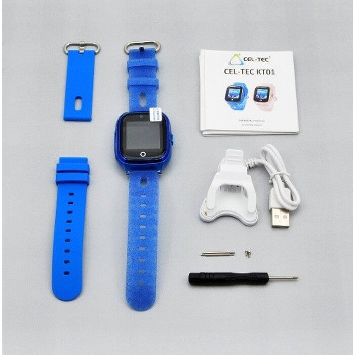Detské smart hodinky Cel-tec Kids 01 s lokátorom GPS, modrá