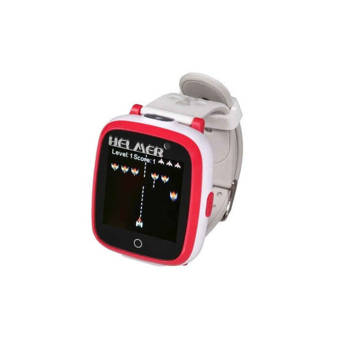 Detské smart hodinky Helmer KW 802, SIM karta, červeno-biela POUŽ