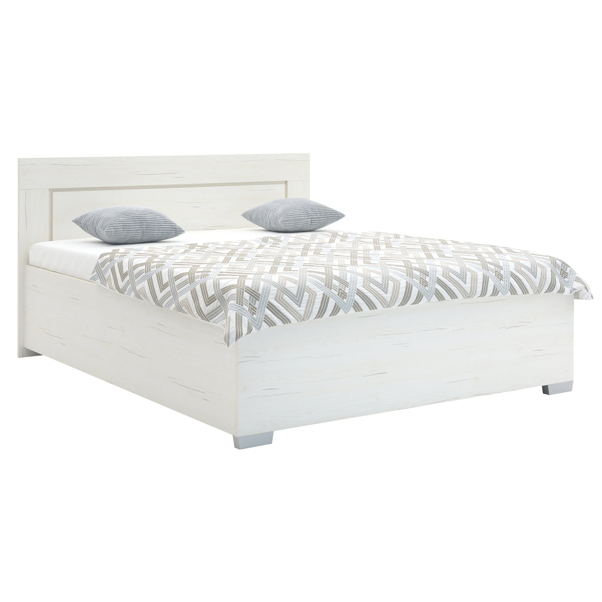 Drevená posteľ Isia 180x200, biela, vr. roštu a úp, bez matraca