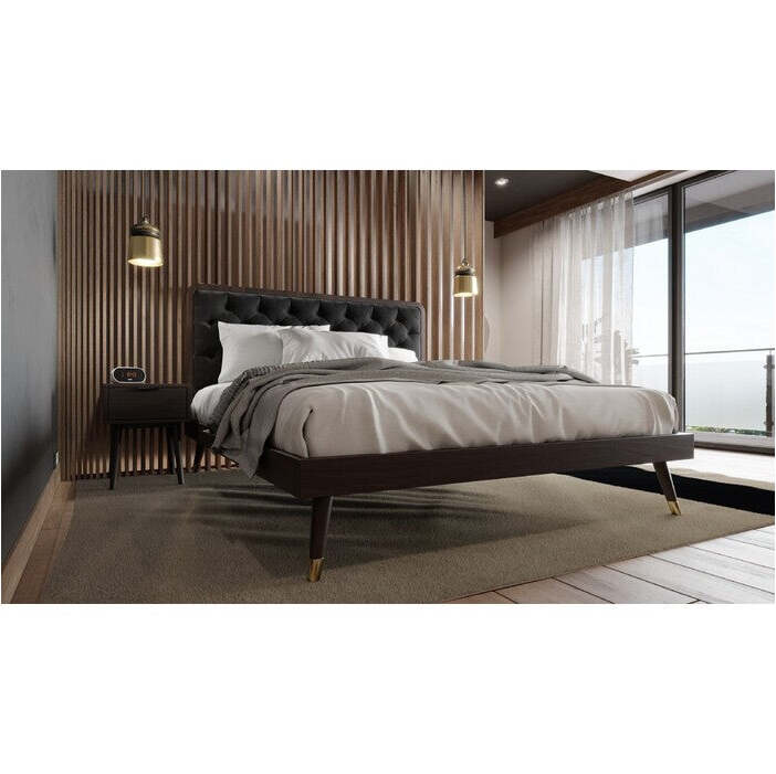 Drevená posteľ Vivien 160x200, orech, bez matraca
