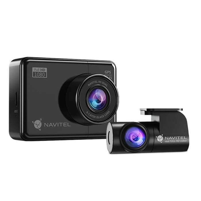 Duálna kamera do auta Navitel R9 DUAL, GPS, WiFi, 2,7", 170°