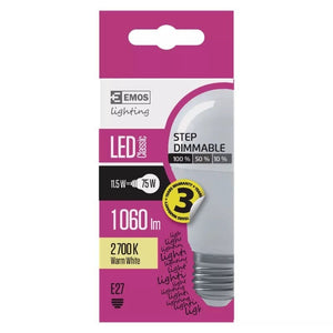 Emos ZL4206 LED žiarovka Classic A60 11,5W E27 stmievateľná