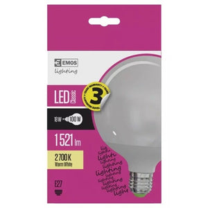 Emos ZQ2180 LED žiarovka Classic Globe 18W E27 teplá biela