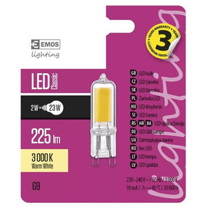 Emos ZQ9520 LED žiarovka Classic JC E 2W G9 teplá biela