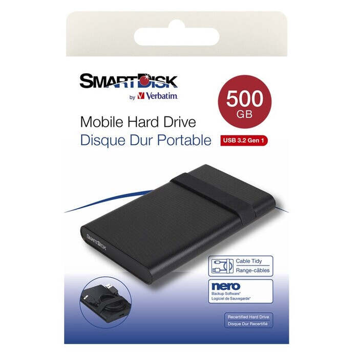 Externý HDD 500GB Verbatim Smartdisk (69811) POUŽITÉ