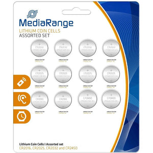 Gombíková batéria MediaRange Premium CR2016 - CR2450, 12ks
