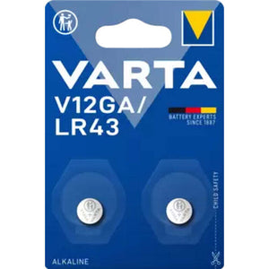 Gombíková batéria Varta V12GA/LR43, alkalická, 2 pack