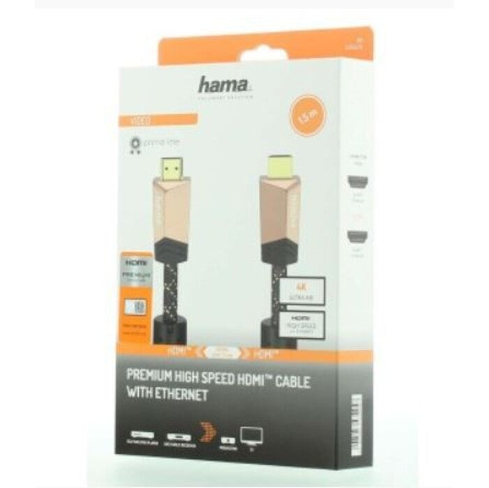 HDMI kábel Hama 205025, pozlátený, 2.0, 1,5 m
