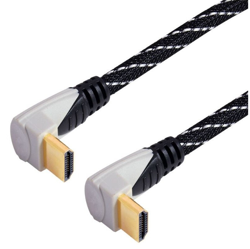 HDMI kábel MK Floria, 2.0, 1m, lomený 90°/90°