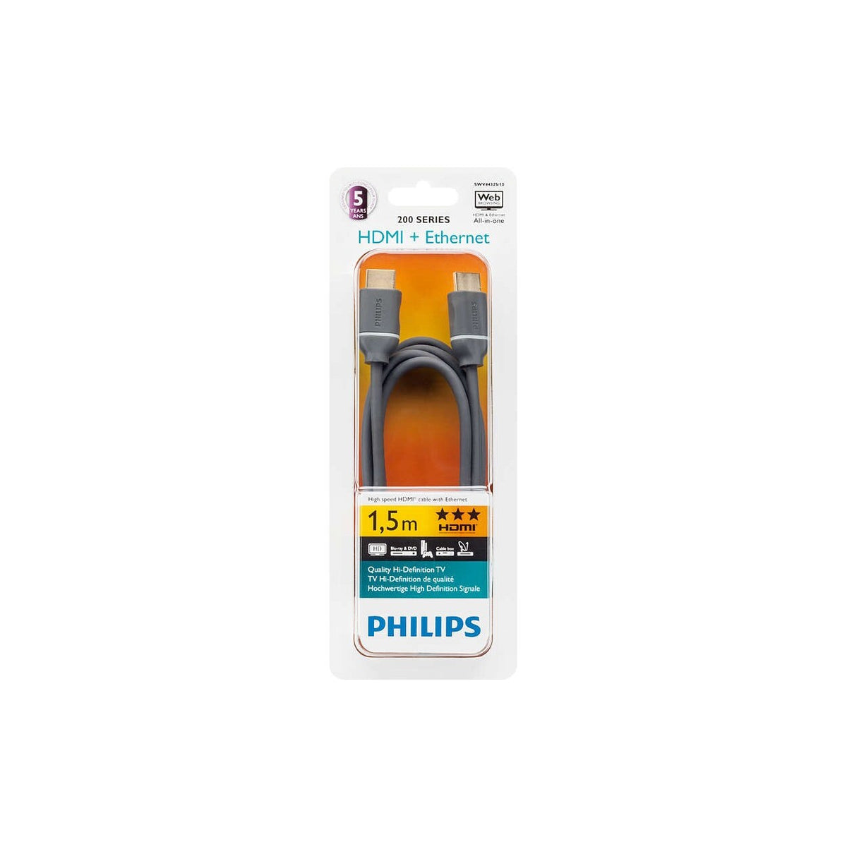 HDMI kábel Philips SWV4432S/10, 2.0, 1,5 m