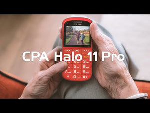 Tlačidlový telefón pre seniorov CPA Halo 11 Pro, červený