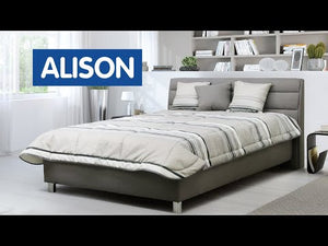 Čalúnená posteľ Alison 140x200, béžová, vrátane matraca