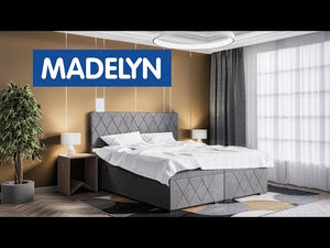 Čalúnená posteľ Madelyn 140x200,strieborná,vr. matraca a topperu