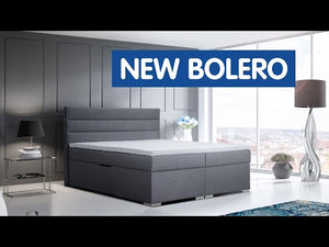 Posteľ New Bolero 180x200, sivá, vr. matraca a topperu