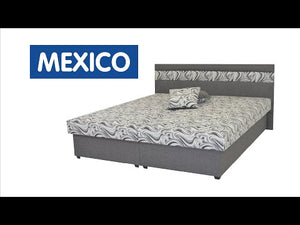 Čalúnená posteľ Mexico 180x200, šedá, vrátane matraca