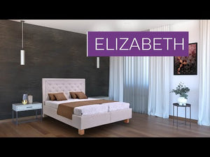 Čalúnená posteľ Elizabeth 180x200, béžová, vrátane matraca