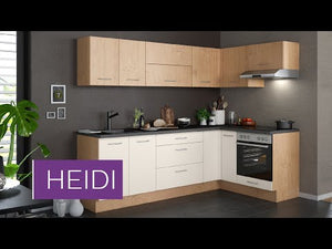 Rohová kuchyňa Heidi ľavý roh 270x150 cm (magnólia, dub)