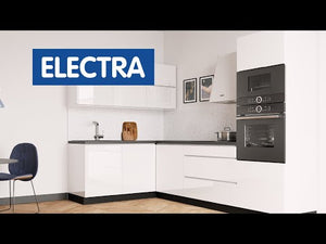 Rohová kuchyňa Electra pravý roh 270x180cm biela vysoký lesk,lak