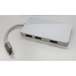Hub Olpran B-3301, USB-C/2x USB 3.0, HDMI, USB-C, SD, strieborna