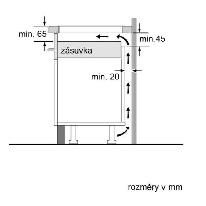 Indukčná varná doska Bosch, 60 cm, 4 zóny, 1x CombiZone, 7,4 kW