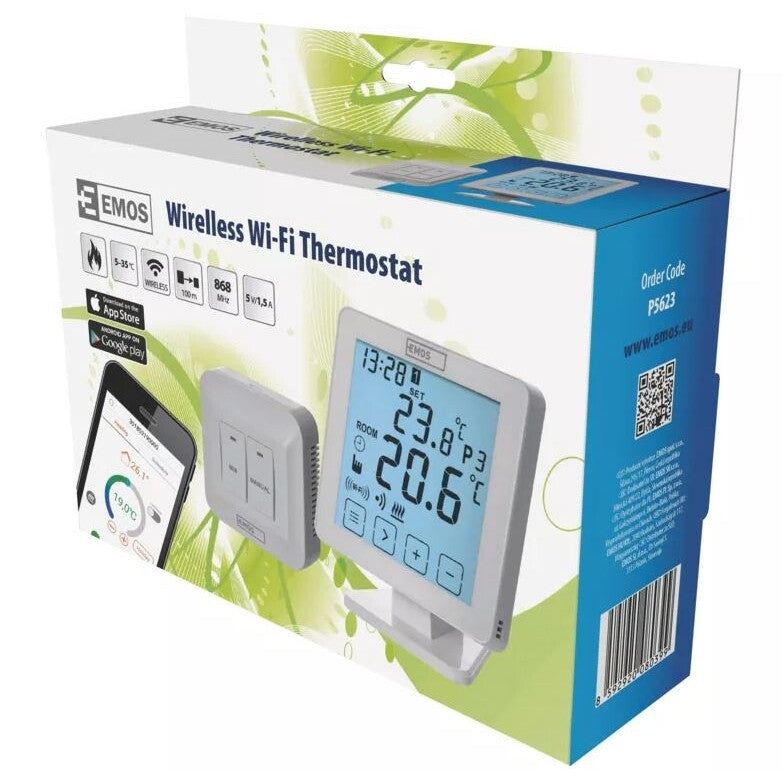 Izbový termostat Emos P5623, bezdrôtový, WiFi
