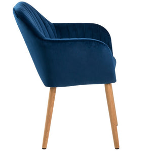 Jedálenská stolička Aiden modrá, dub