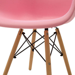 Jedálenská stolička Justy dub, ružová
