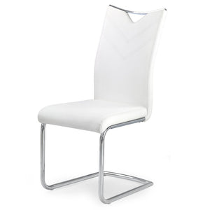 Jedálenská stolička Porpos (biela, strieborná)