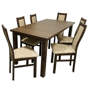 Agáta - Set 6x stolička, 1x stôl + rozklad (wenge/berlin 03)