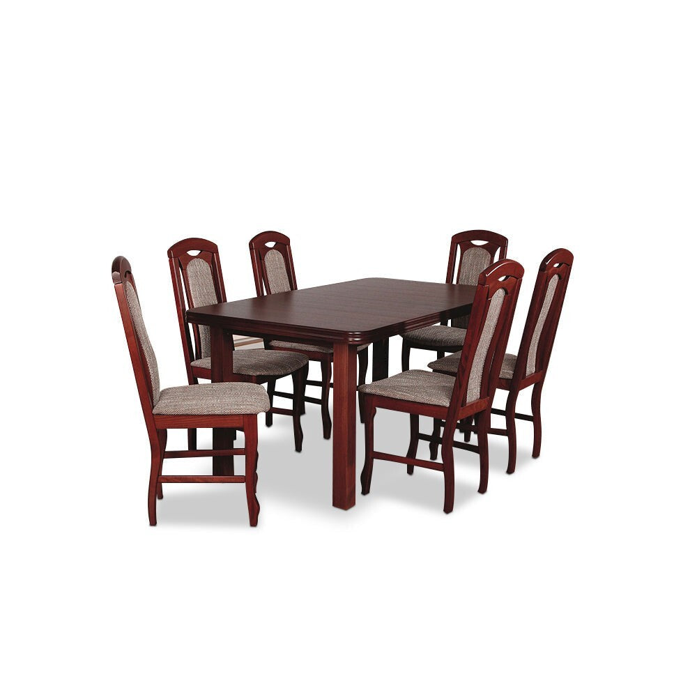Jedálenský set 18 - Stôl 160x90,6x stolička (orech/lawa 2)