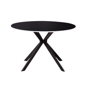 Jedálenský stôl Arthur 120x76x120 cm (čierna, biela)