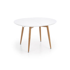 Jedálenský stôl Edward rozkladací 120-200x100 cm (biely lak, dub)