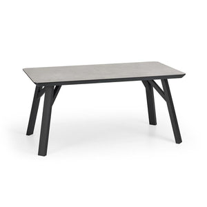 Jedálenský stôl Halifax - 160x90x76 cm (beton/černá)