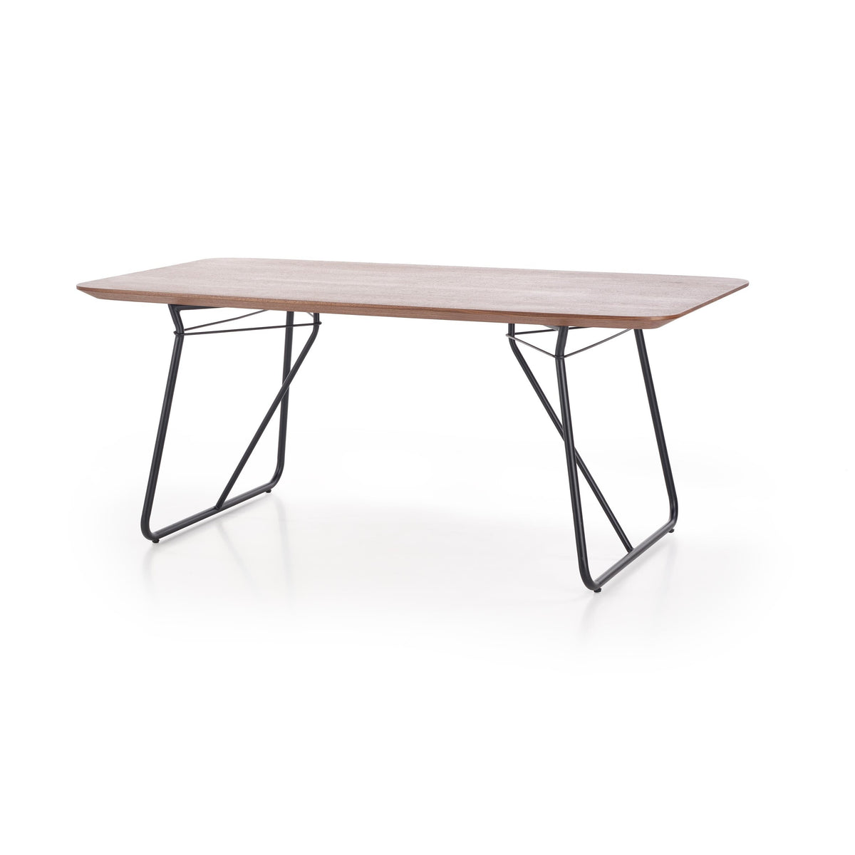 Jedálenský stôl Priva 180x76x90 cm (orech, čierna)