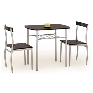 Jedálenský set Marslo - 2x stolička, 1x stôl (wenge)
