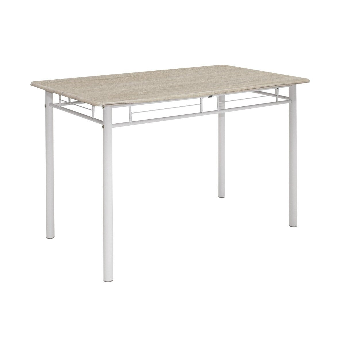 Jedálenský set Raul - 4x stolička, 1x stôl (drevo, biela)