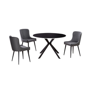Jedálenský stôl Arthur 120x76x120 cm (čierna, biela)