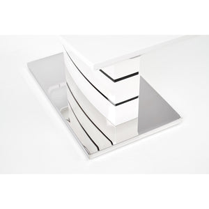 Jedálenský stôl Bord rozkladacia 140-180x76x80 cm (biela,čierna)