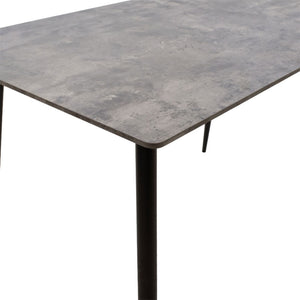 Jedálenský stôl Canos 120x76x80 cm (sivá, čierna)