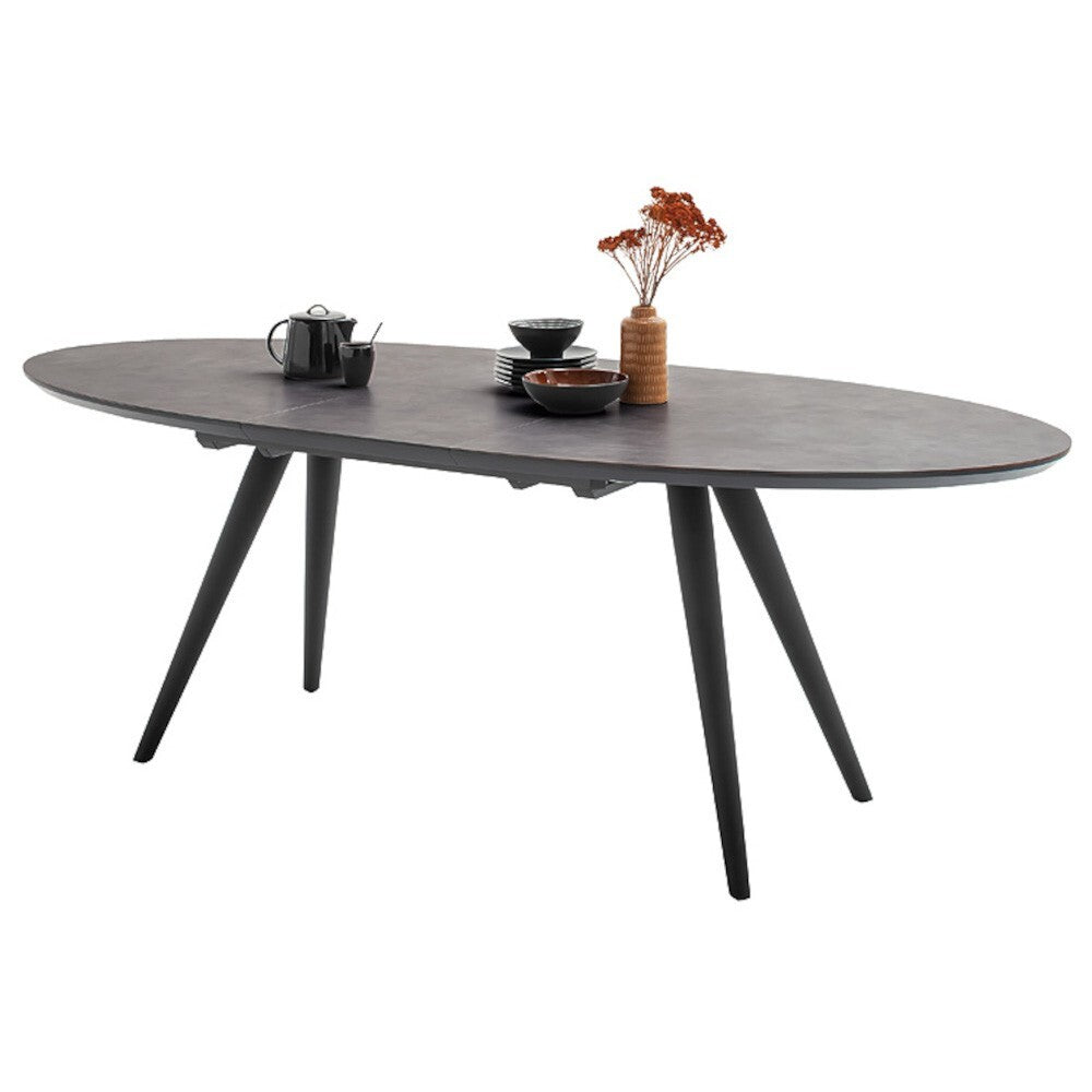 Jedálenský stôl Connor rozkladací 200-245x76x100 cm (čierna)