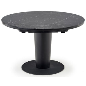 Jedálenský stôl Criado rozkladací (120-160x120 cm, čierna)