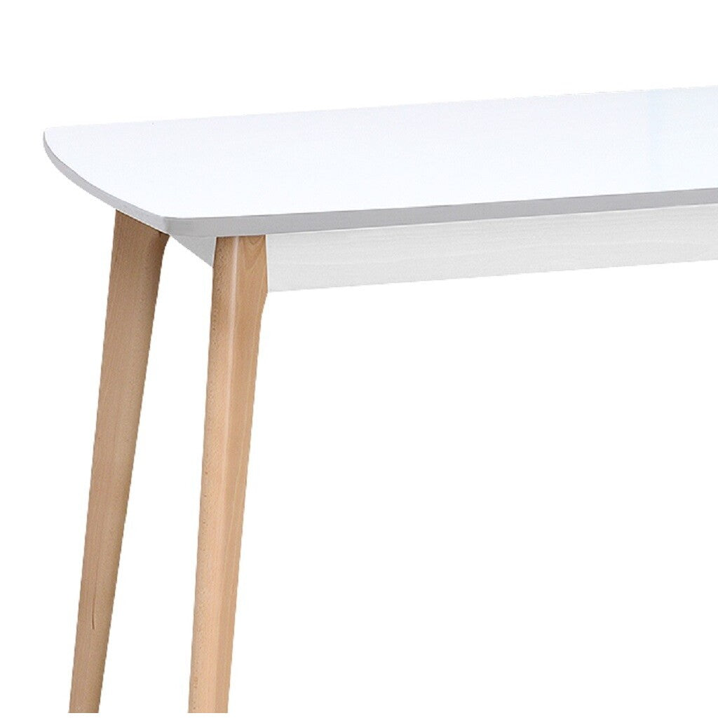 Jedálenský stôl Endever - 130x76x85 cm (biela, buk)