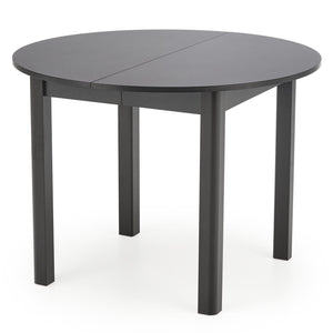 Jedálenský stôl Ginro rozkladací 102-142x76x102 cm (čierna)
