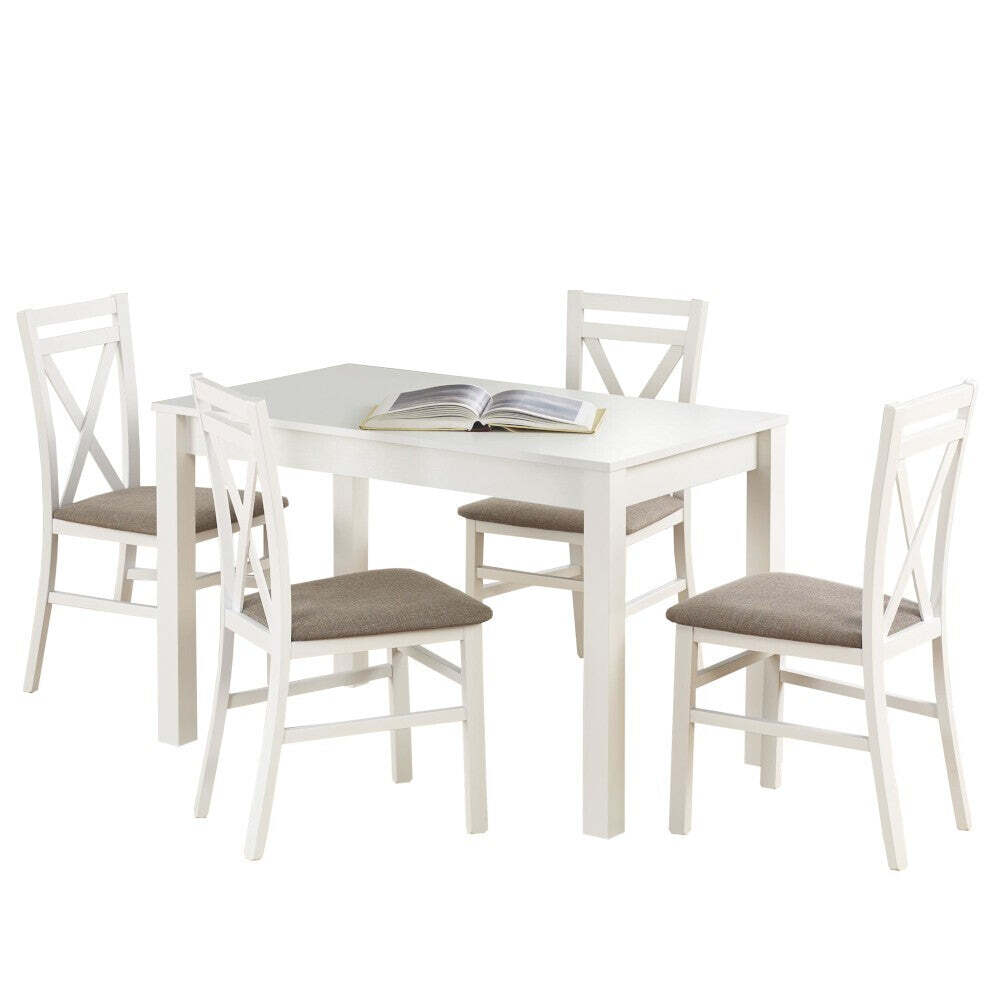 Jedálenský stôl Kioso 120x76x68 cm (biela) - II. akosť