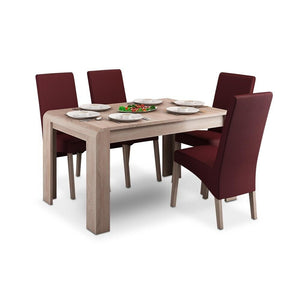 Jedálenský stôl Link rozkladací 144-184x76x80 cm (dub sonoma) - II. akosť