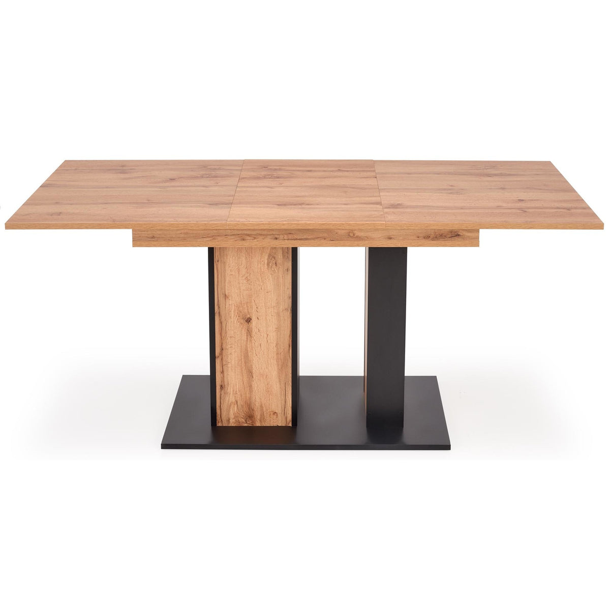 Jedálenský stôl Lomi rozkladací 130-175x76x85 cm (dub, čierna)