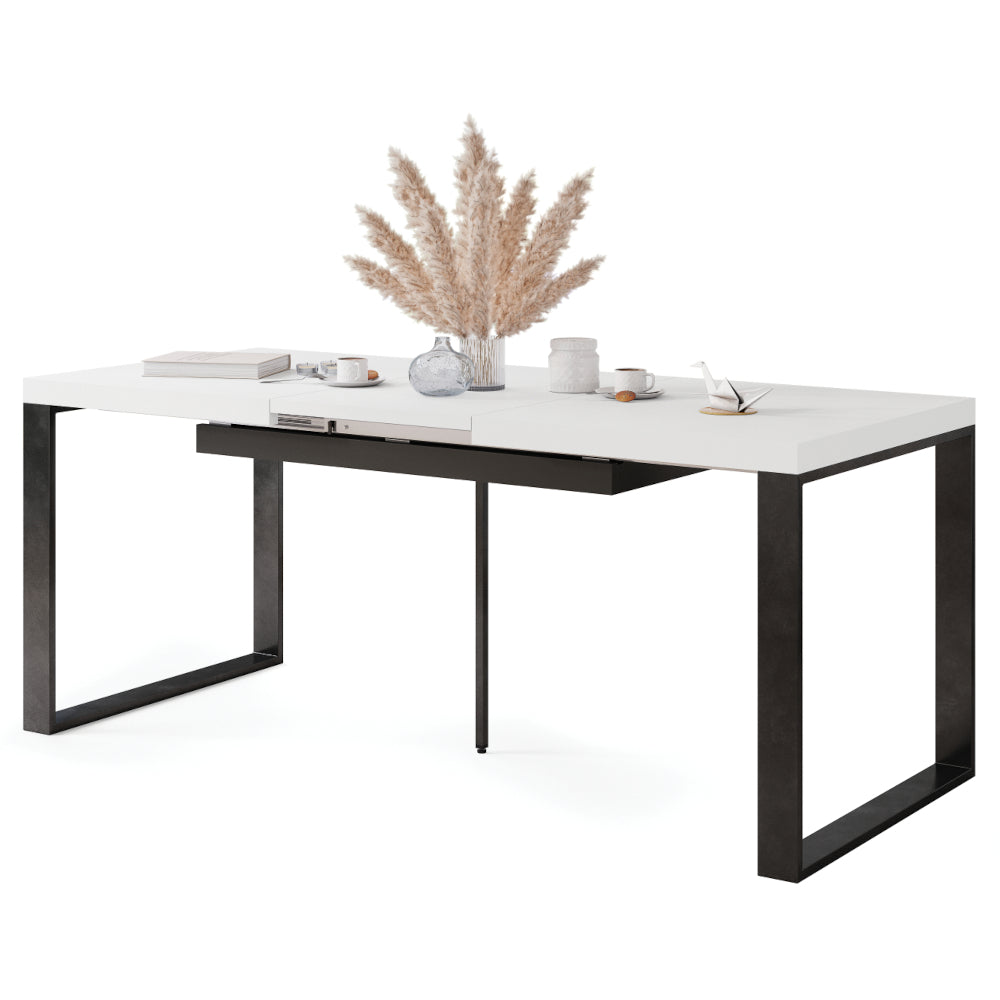 Jedálenský stôl rozkladacia Asali 120-270x76x80 cm (biela)