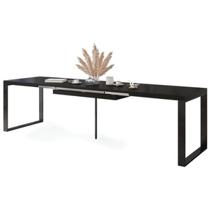 Jedálenský stôl rozkladacia Asali 120-270x76x80 cm (čierna)