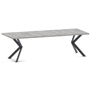 Jedálenský stôl Saroyan rozkladací 140-270x76x90cm(betón,čierna)