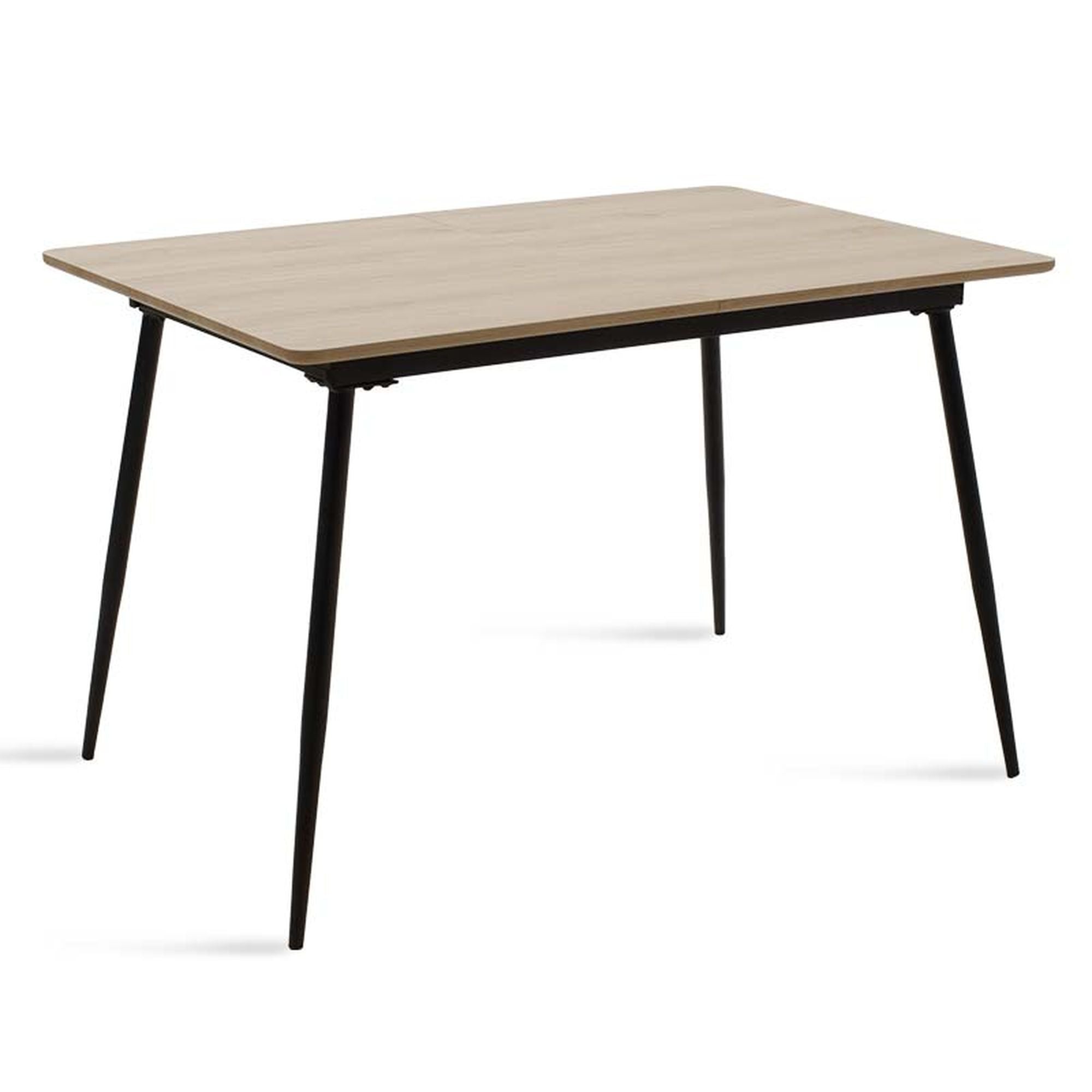 Jedálenský stôl Sharam rozkladacia 120-160x76x80 cm (dub, čierna)